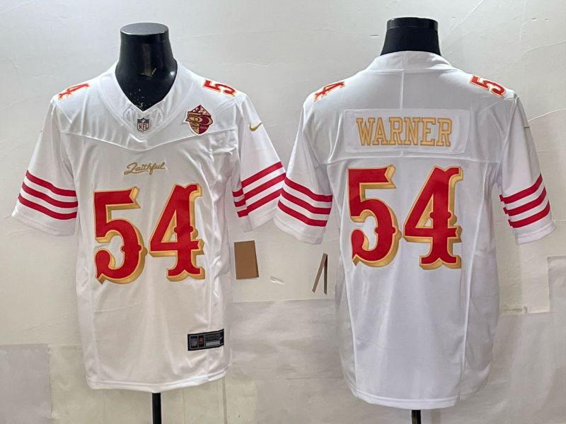 Men 2025 Nike San Francisco 49ers #54 Warner White 5th generation Limited NFL Jersey 047->san francisco 49ers->NFL Jersey